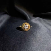 Natural White Diamond Ring 0.20ct,18K Yellow Gold